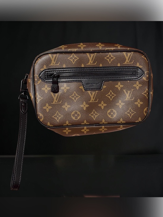 Handbags - Brown monogram Leather clutch bag
